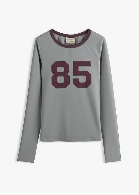 L&aring;ng&auml;rmad topp av l&auml;tt jersey, bonprix