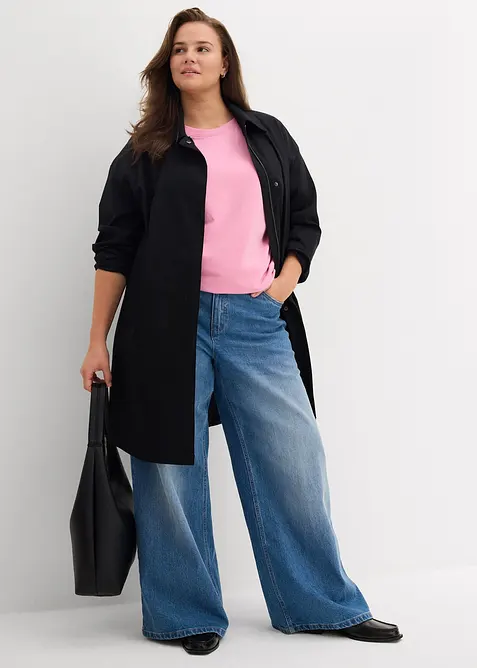 L&aring;ng sweatshirt i bomull, bonprix