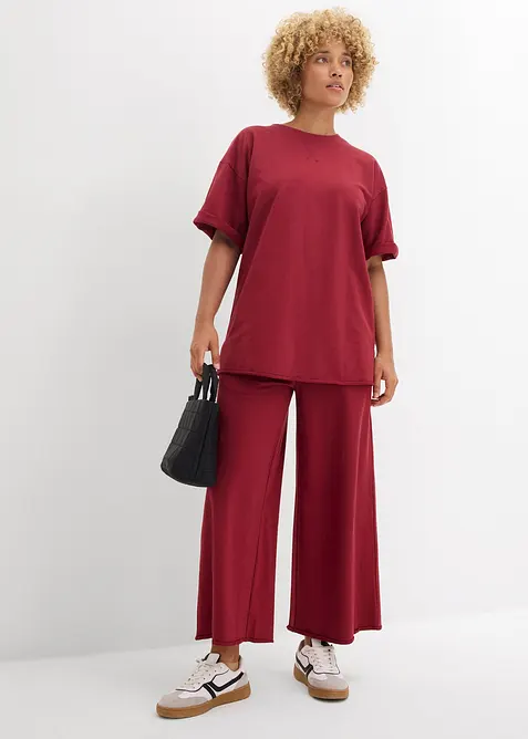 Lång T-shirt i ren bomull, bonprix