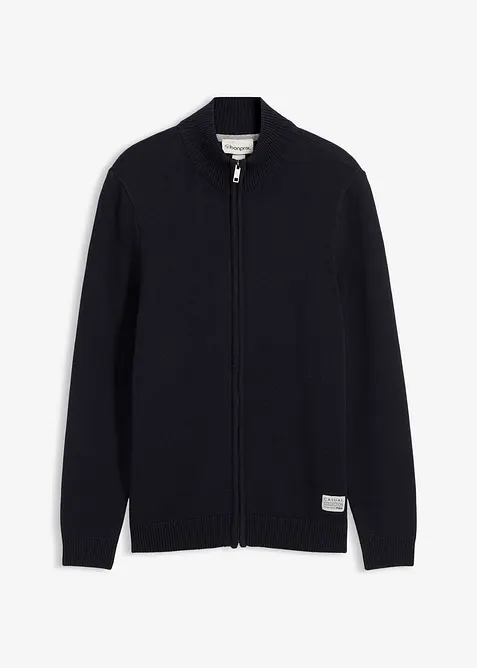 Cardigan med ståkrage i återvunnet material, bonprix