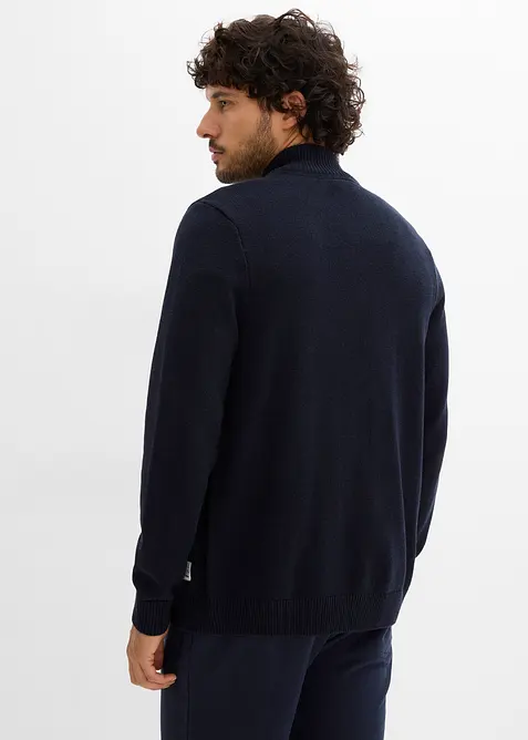 Cardigan med ståkrage i återvunnet material, bonprix