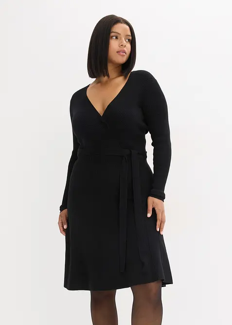 Stickad klänning, bonprix