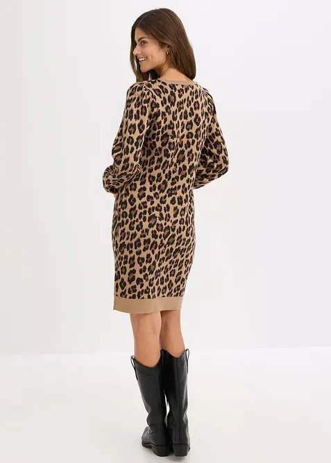 Stickad klänning, bonprix