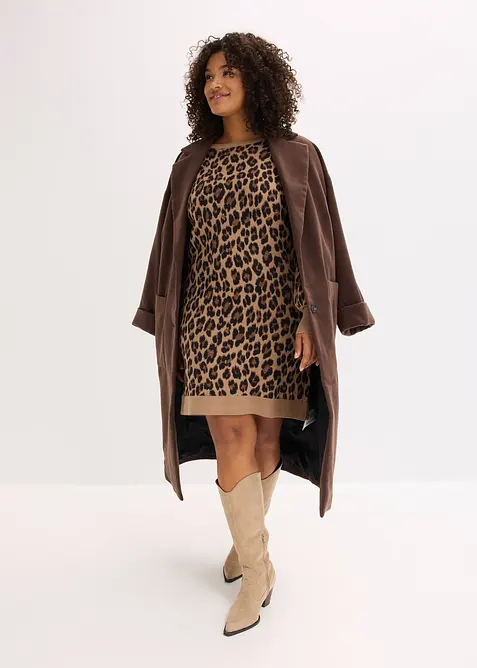 Stickad klänning, bonprix