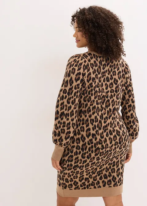 Stickad klänning, bonprix