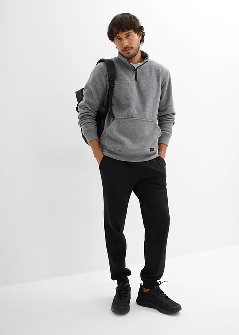 Fleecetröja med ståkrage, bonprix