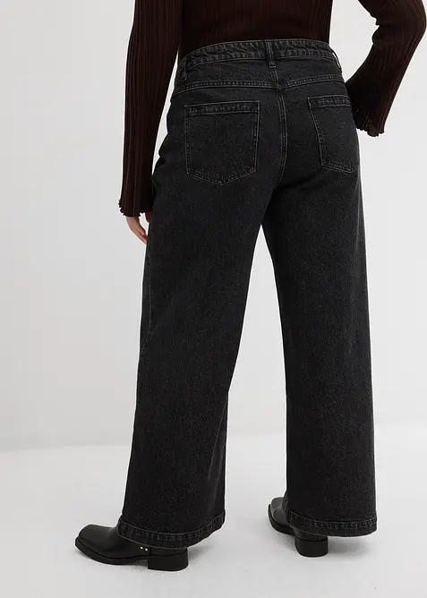 Wide Leg Jeans Mid Waist, Full Length, bonprix
