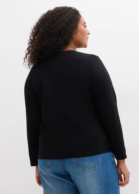 L&aring;ng&auml;rmad topp i ren bomull, bonprix