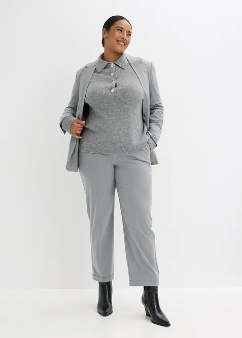 Tröja med snygg krage, bonprix