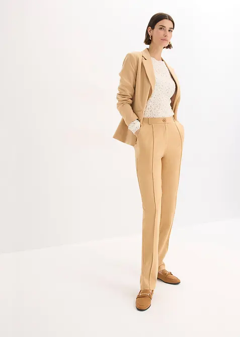 Jerseybyxa med bomull och stråveck, bonprix