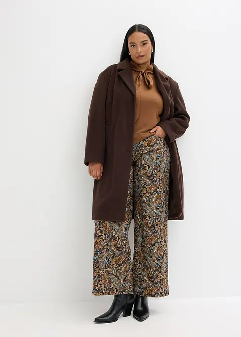 Topp med viskos och satinrosett, bonprix