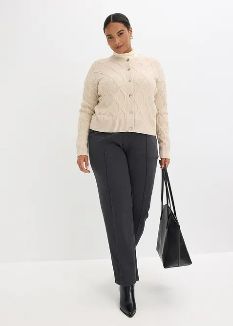 Grovstickad cardigan, bonprix