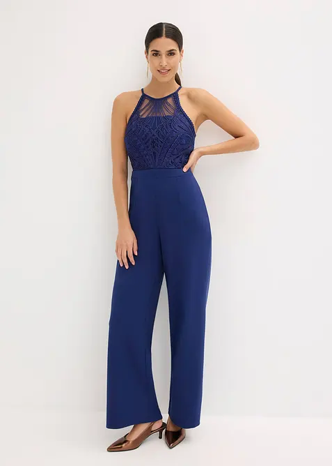 Jumpsuit med spets, bonprix