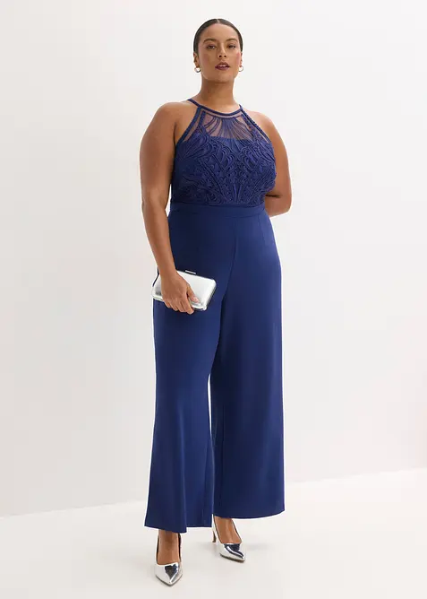 Jumpsuit med spets, bonprix