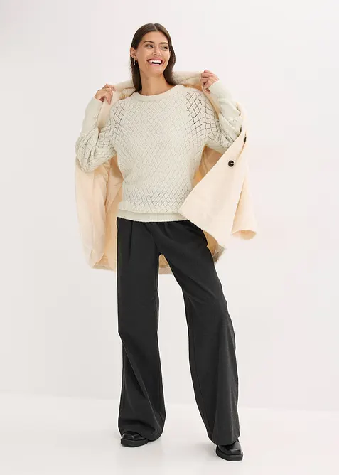 Hålmönstrad tröja, bonprix