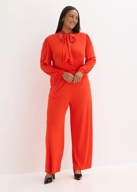 Jumpsuit i följsam viskosmix, bonprix