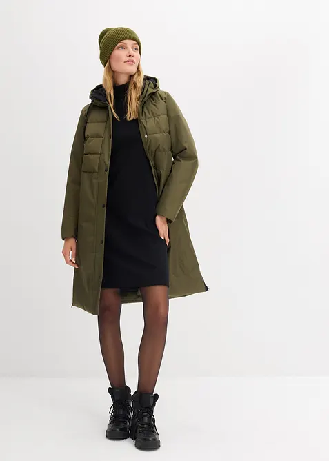 Trikåklänning i ekologisk bomull, bonprix