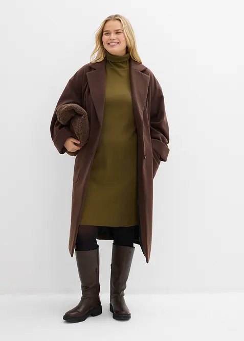 Trikåklänning i ekologisk bomull, bonprix