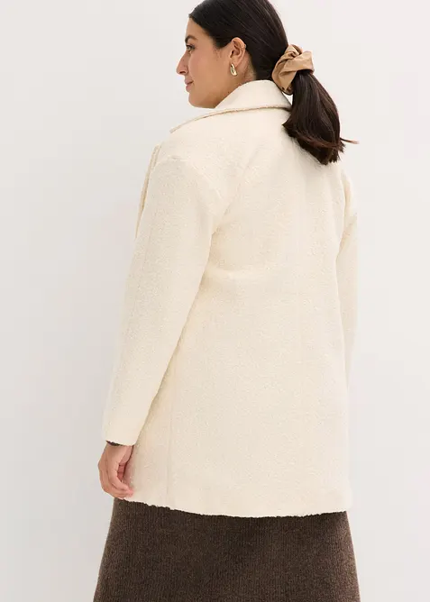 Kort boucl&eacute;kappa i oversizemodell, bonprix