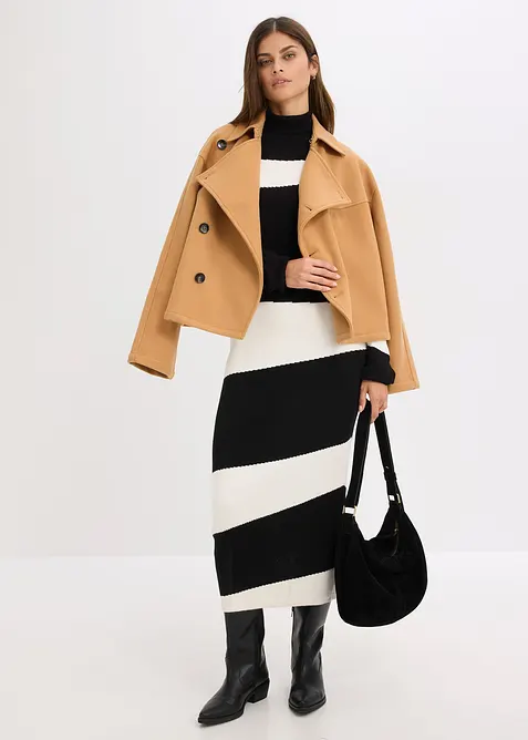 Stickad klänning, bonprix