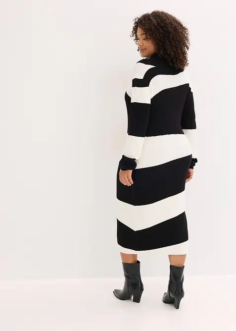 Stickad klänning, bonprix