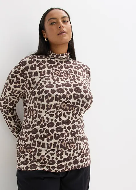 L&aring;ng&auml;rmad topp i mjuk viskosmix, bonprix