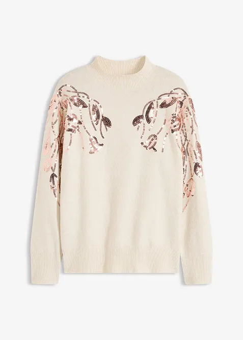 Oversizetröja med paljetter, bonprix