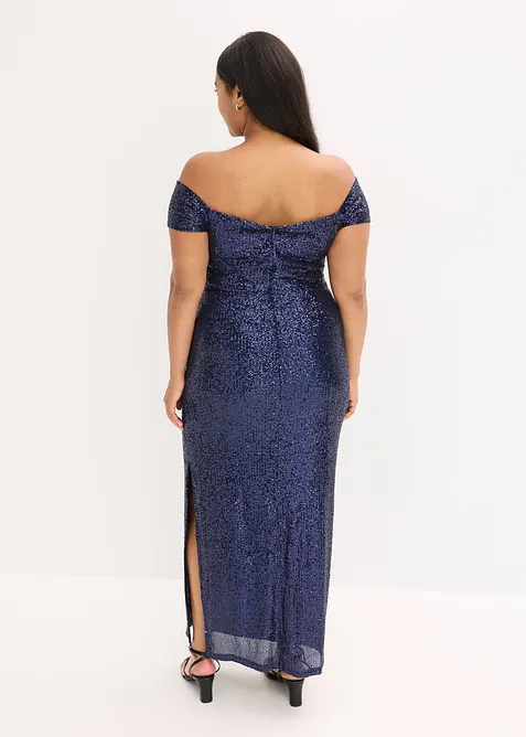 Paljettklänning med singoallaringning, bonprix