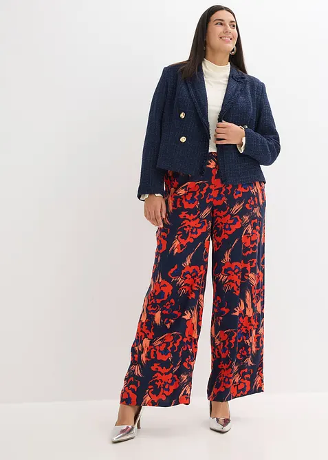 Bouclékavaj med dekorativa knappar, bonprix