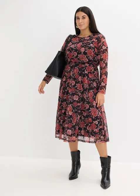 Midikl&auml;nning av mjuk mesh, bonprix