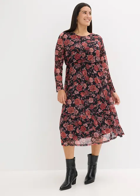 Midikl&auml;nning av mjuk mesh, bonprix