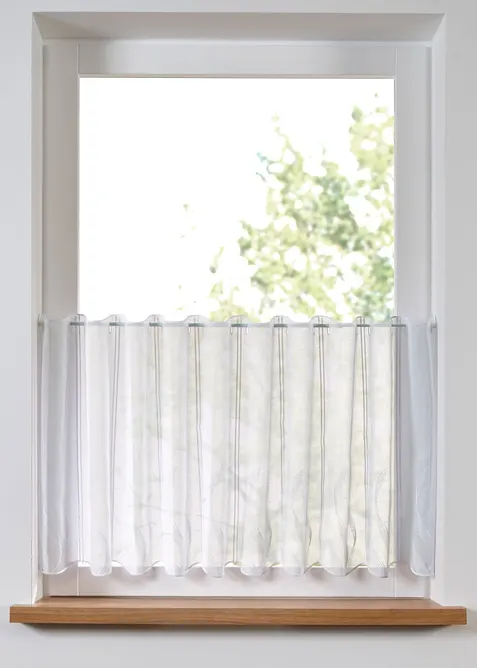 Cafégardin med broderi, bonprix