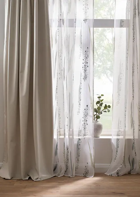 Mörkläggande gardinlängd med termofunktion och sammetsmjuk yta (1-pack), bonprix