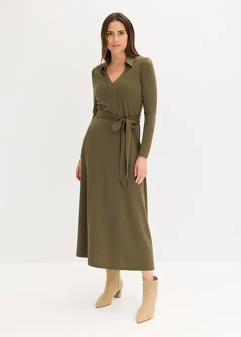 Skjortklänning med viskos, bonprix