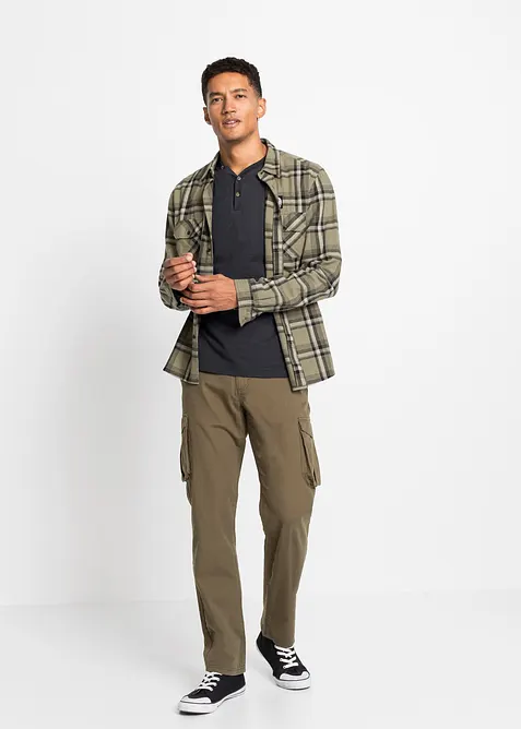 Långärmad farfarströja med ekologisk bomull (2-pack), bonprix