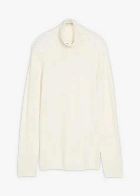 Polotröja i mjuk bomull med en andel kashmir, bonprix