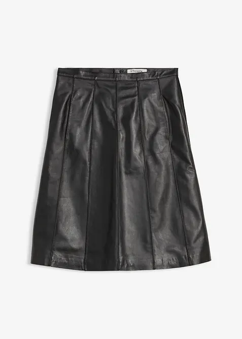 Skinnkjol i utst&auml;lld modell, av lammnappa, bonprix