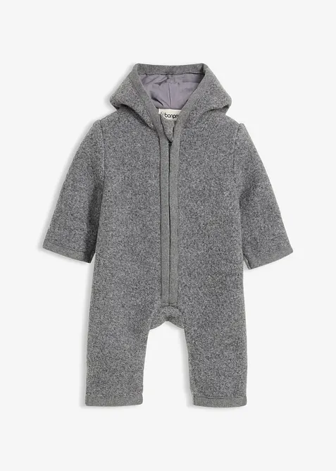 Jumpsuit med yllelook, bonprix