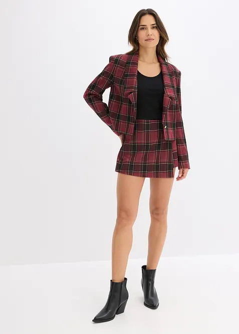 Korta kjolshorts med dekorknapp, bonprix