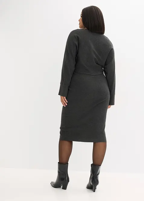 Stickad kl&auml;nning och topp (2 delar), bonprix