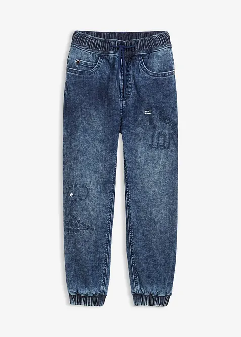 Dra på-jeans med jerseyfoder, Regular Fit, bonprix