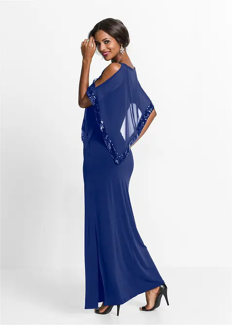 Jerseyklänning med paljetter, bonprix