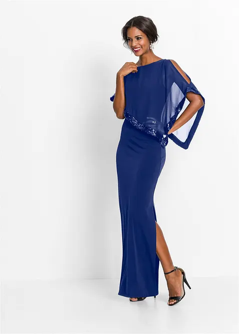 Jerseyklänning med paljetter, bonprix