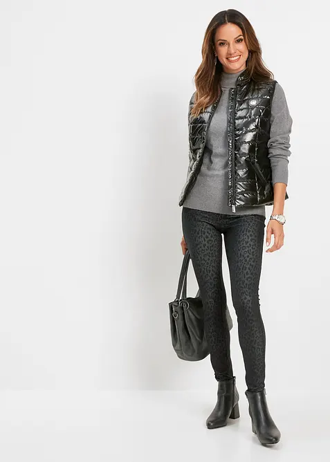 Leopardmönstrade jeggings, bonprix