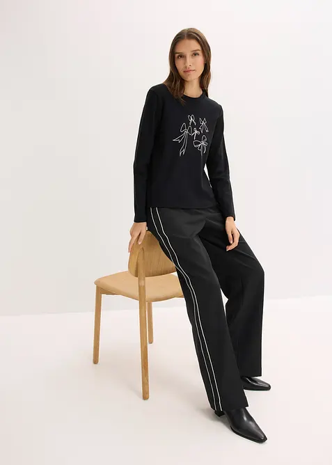 L&aring;ng&auml;rmad topp av ekologisk bomull, bonprix