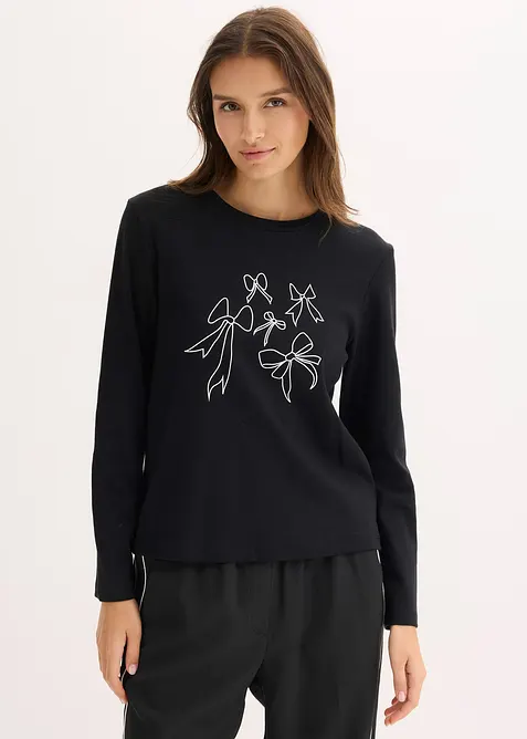 L&aring;ng&auml;rmad topp av ekologisk bomull, bonprix