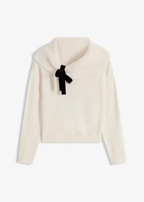 Oversizetröja med vid ringning, bonprix