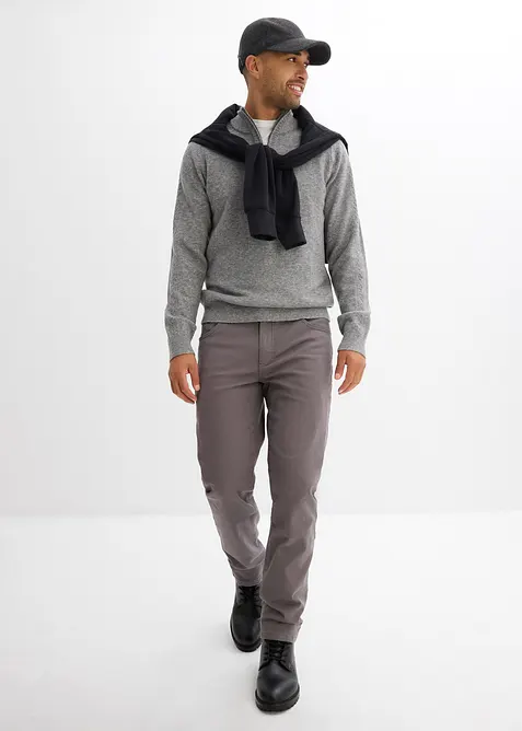 Tröja med krage och dragkedja, bonprix