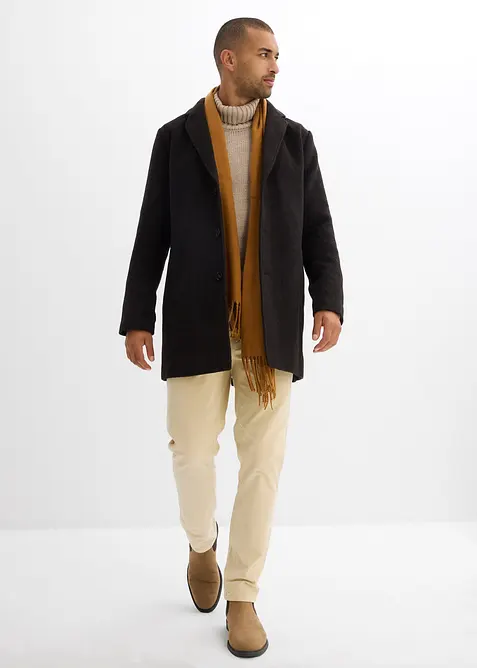 Kort kappa med ull, bonprix