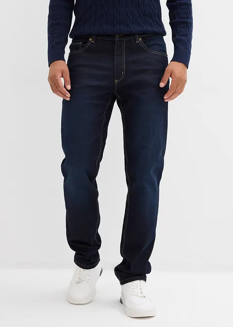 Fodrade jeans, Regular Fit, med mjukt jerseyfoder och resårlinning, bonprix